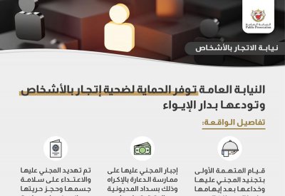 النيابة العامة توفر الحماية لضحية إتجار بالأشخاص وتودعها بدار الإيواء.. وهذه التفاصيل