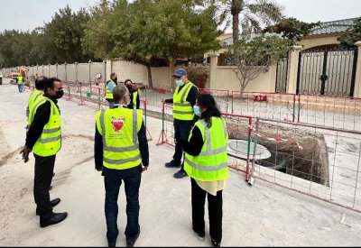 بالصور: تعرف على اخر مستجدات مشروع رصف الطرق بالناصفة والعكر