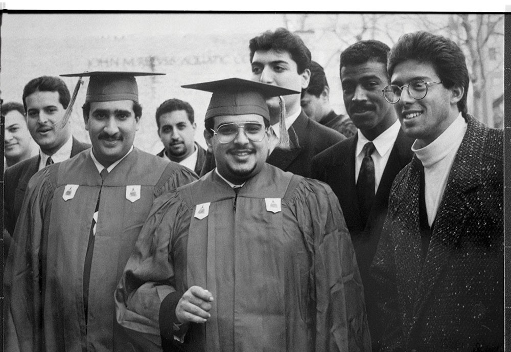 حفل تخريج سمو ولي العهد رئيس مجلس الوزراء حفظه الله من الجامعة الأمريكية بواشنطن العاصمة 1992م 