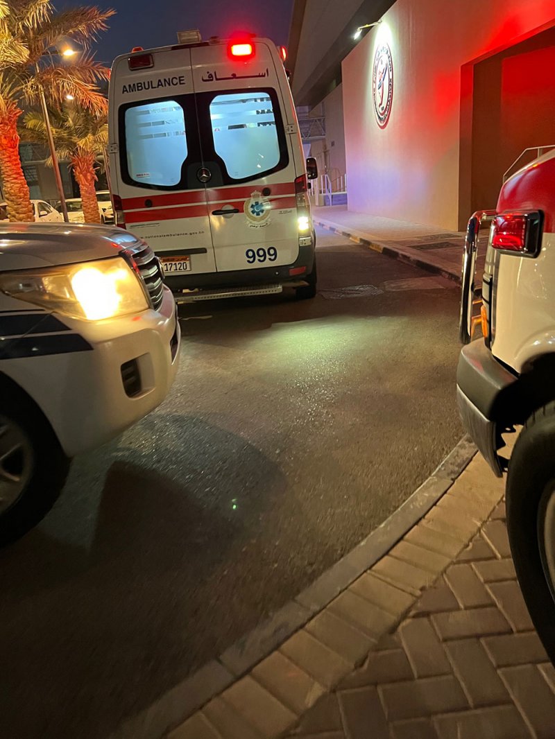 إسعاف "رجل أمن" بمباراة الشرطة القطري والقادسية الكويتي