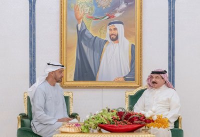 جلالة الملك المفدى يلتقي أخاه صاحب السمو الشيخ محمد بن زايد آل نهيان
