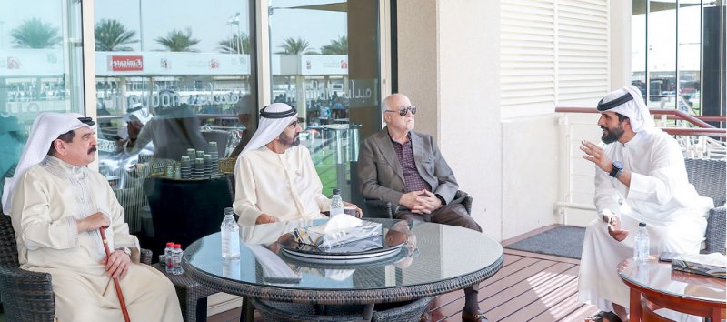 جلالة الملك يلتقي سمو الشيخ محمد بن راشد آل مكتوم خلال ختام مهرجان القدرة بدبي