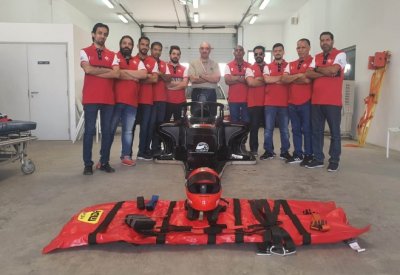 الفريق الطبي البحريني باتحاد السيارات يؤكد جاهزيته لسباق الفورومولا وان