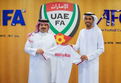 سمو الشيخ خليفة بن علي يلتقي رئيس الاتحاد الإماراتي لكرة القدم