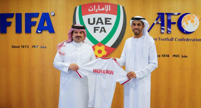 سمو الشيخ خليفة بن علي يلتقي رئيس الاتحاد الإماراتي لكرة القدم