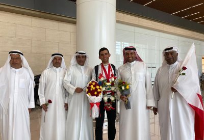 وصول منتخب الدراجات بعد إنجاز الآسيوية