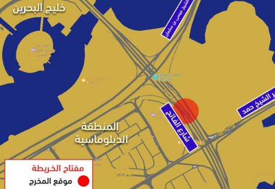 فتح مخرج على الإشارة الضوئية لتقاطع شارع الفاتح مع طريق 1722