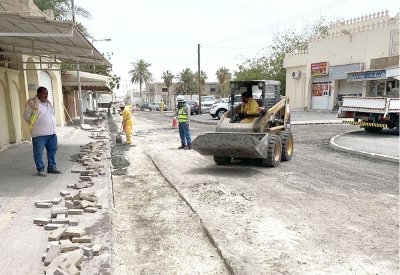 بدء تطوير شوارع مجمعات 221 و222 بالمحرق