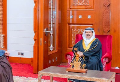 جلالة الملك المفدى يستقبل سماحة السيد عبدالله الغريفي