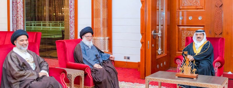 جلالة الملك المفدى يستقبل سماحة السيد عبدالله الغريفي