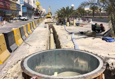بدء أعمال تطوير تقاطع شارع 46 مع شارع الحد بمجمع 243 في عراد