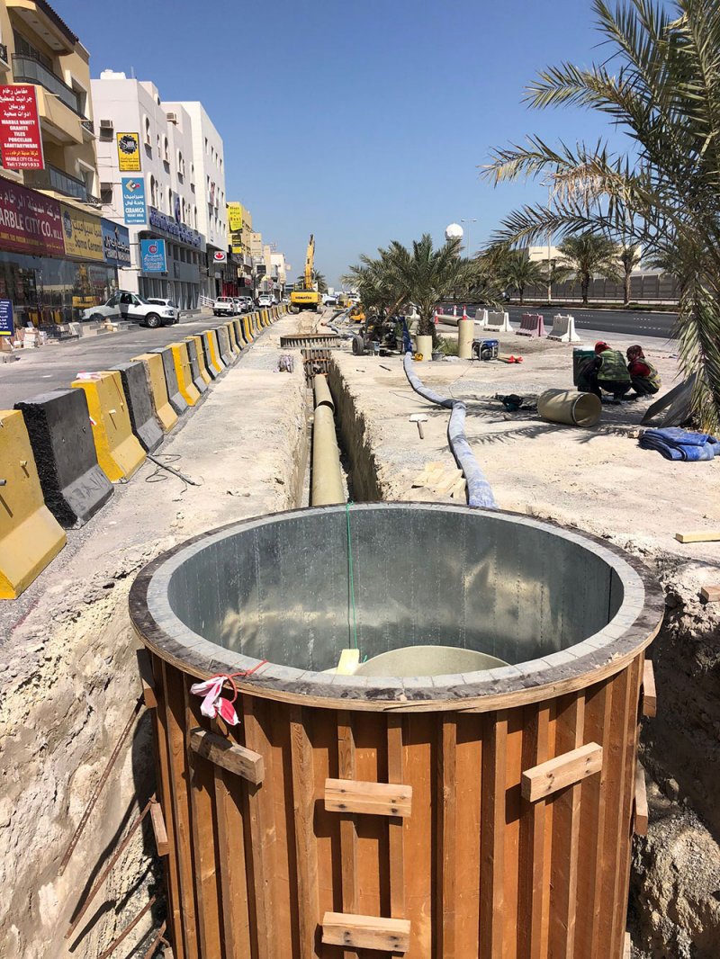 بدء أعمال تطوير تقاطع شارع 46 مع شارع الحد بمجمع 243 في عراد