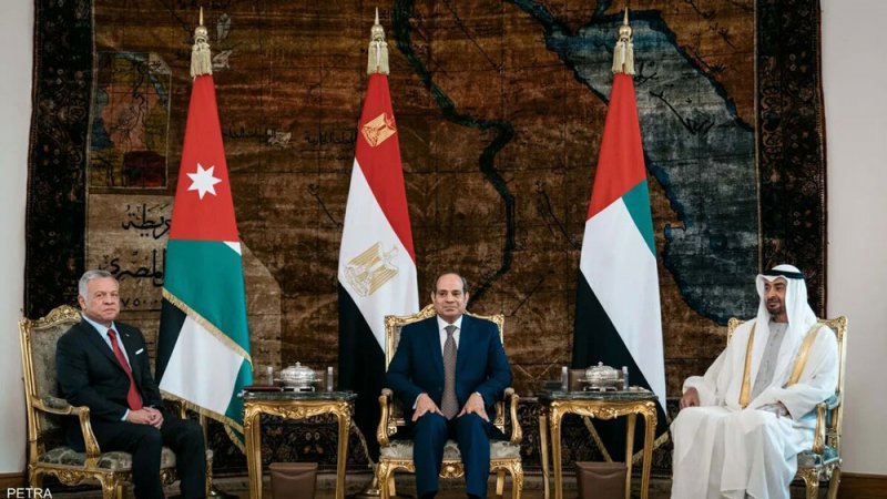 لقاء ثلاثي يجمع السيسي ومحمد بن زايد وعبدالله الثاني