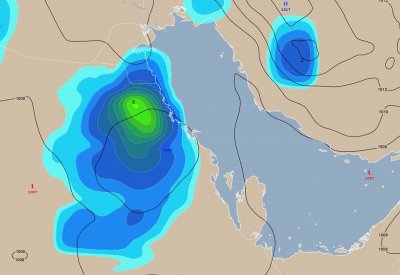 تساقط امطار خفيفة ومتفرقة