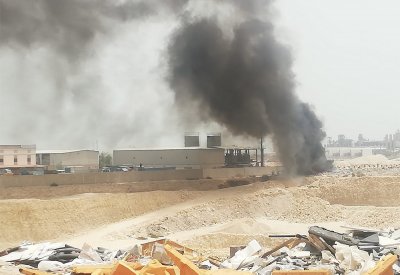 بالصور: حريق في شركة خلف "ألبا".. وهذه التفاصيل