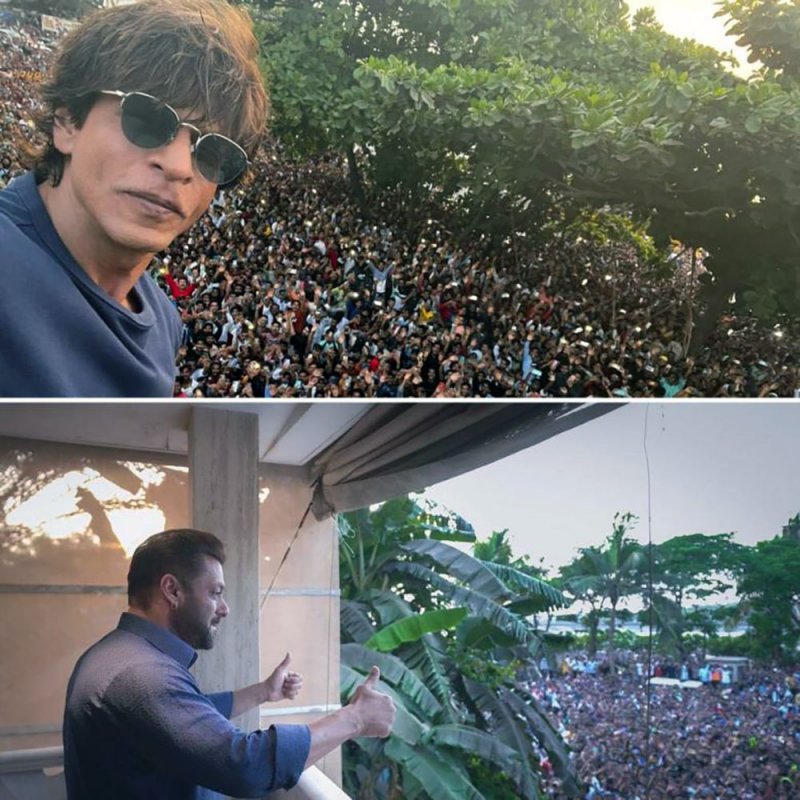 تجمع جمهور كل من شاروخان وسلمان خان  في العيد