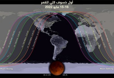 بالفيديو: شاهدوا أول خسوف كلي للقمر و"قمر الدم"
