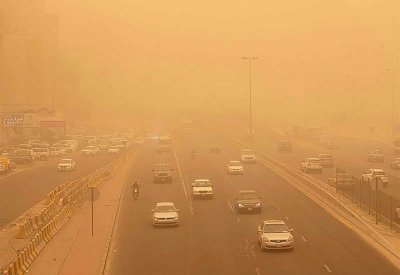 توقف حركة الملاحة الجوية في مطار الكويت الدولي بسبب الغبار