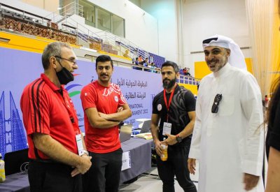 محمد بن دعيج يشهد منافسات البطولة الدولية الأولى البارالمبية للريشة الطائرة 2022