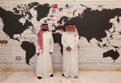 الحمادي يزور رابطة الدرجة الأولى السعودية "دوري يلو"