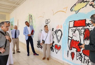 بالصور: شهاب: جداريات "عاصمتي أجمل" صورة لإبداع شباب رأس رمان