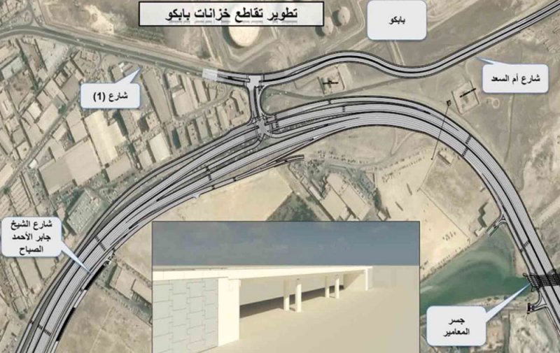 14.9 مليون دينار تكلفة تقاطع "خزانات بابكو"