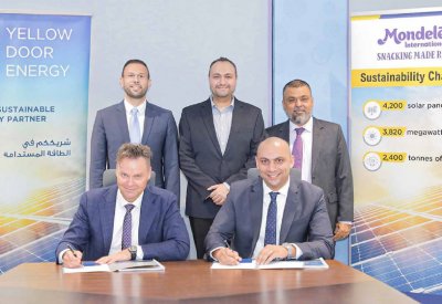 “مونديليز بحرين بسكتس” و“Yellow Door Energy” تتعاونان لتطوير أنظمة الطاقة الشمسية