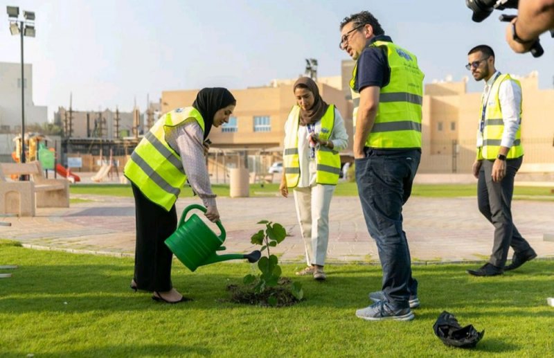 بالصور: حملة تشجير في المحرق