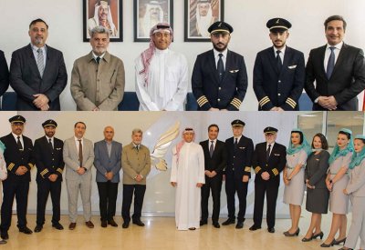 القائم بأعمال الرئيس التنفيذي لطيران الخليج يستقبل عدد من أفراد طاقمها المتميزين