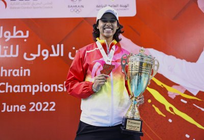 طالبة بجامعة البحرين تحرز ذهبية بطولة البحرين الأولى للتيكواندو 2022