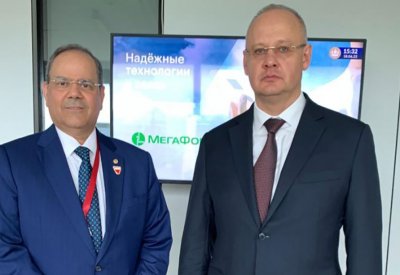 سفير مملكة البحرين في موسكو يجتمع مع مستشار رئيس روسيا الاتحادية رئيس منتدى سانت بطرسبورغ الاقتصادي الدولي