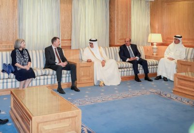 وزير الخارجية يستقبل سفير ألمانيا بمناسبة انتهاء فترة عمله