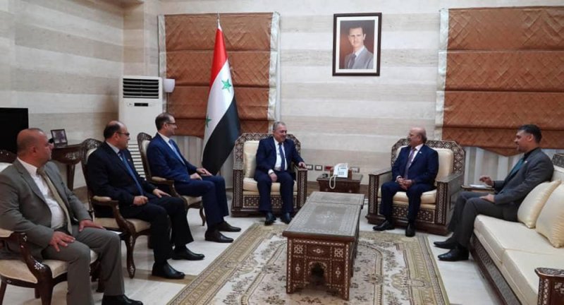 رئيس مجلس الوزراء في الجمهورية السورية يستقبل سفير البحرين في دمشق