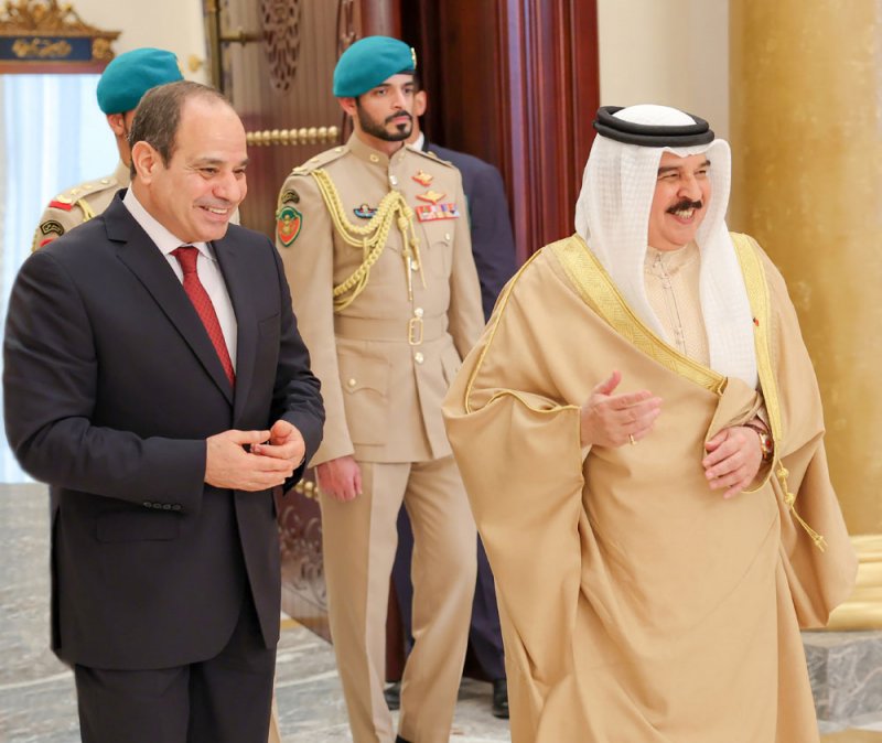 جلالة الملك المعظم يعقد جلسة مباحثات رسمية مع فخامة الرئيس المصري