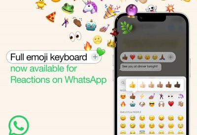 WhatsApp يطرح الدعم الكامل للوحة مفاتيح الرموز التعبيرية