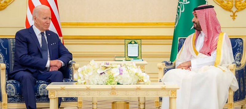 سمو ولي العهد السعودي يعقد جلسة مباحثات مع الرئيس الأمريكي