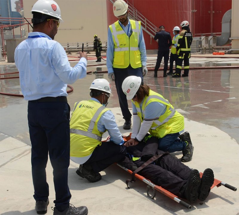 الإدارة العامة للدفاع المدني تنفذ تمريناً افتراضياً بمحطة (الدور 2) لإنتاج الكهرباء والماء