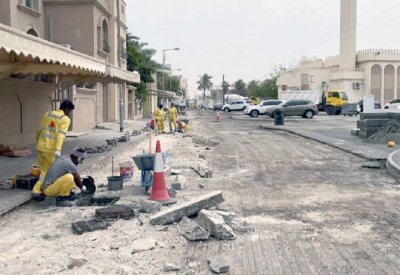 4.2 ملايين دينار لمشروعات طرق قيد التنفيذ بالمحرق