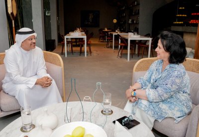 لقاء يجمع معالي الشيخة مي بسعادة رئيس هيئة البحرين للثقافة والآثار
