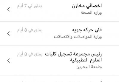 "البلاد" تنشر تفاصيل 5 شواغر حكومية .. تعرف عليها