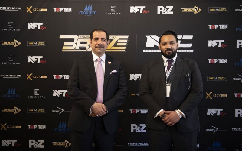 سفير البحرين في ألمانيا يحضر فعاليات BRAVE CF 61 التاريخية