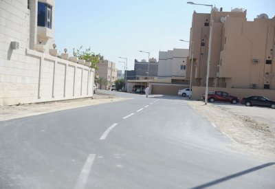 الانتهاء من مشروع انشاء شبكة تصريف مياه الأمطار في منطقة العكر
