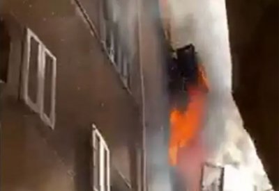 بالفيديو: لحظة اشتعال النيران بكنيسة إمبابة في مصر