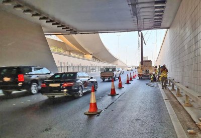 صيانة سريعة.. سيتم إعادة فتح المسار الأيمن من نفق أم الحصم
