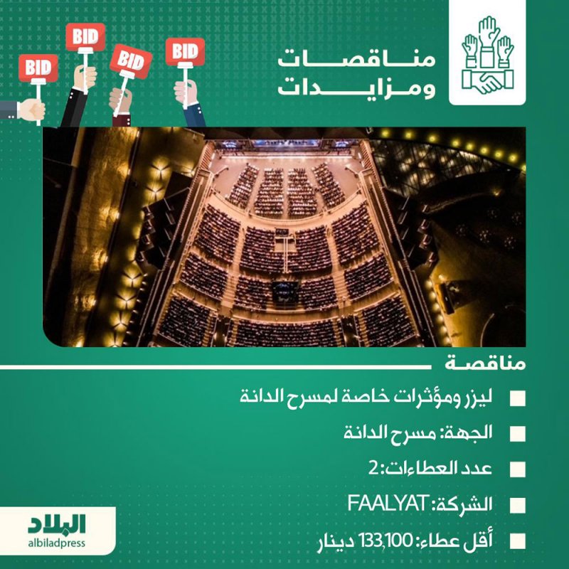 حفلات موسيقية وليزر ومؤثرات خاصة لمسرح الدانة.. وهذه تفاصيل المناقصات