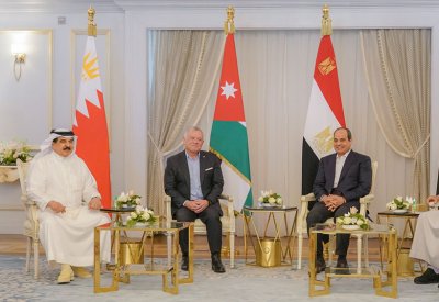 جلالة الملك المعظم يشارك في اللقاء الأخوي التشاوري مع الرئيس المصري ورئيس دولة الإمارات العربية المتحدة والعاهل الأردني