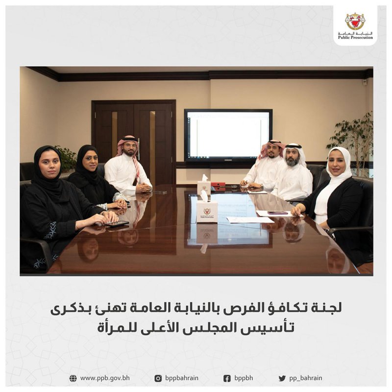 لجنة تكافؤ الفرص بالنيابة العامة تهنئ بمناسبة ذكرى تأسيس المجلس الأعلى للمرأة