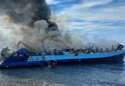 الفلبين: إنقاذ أكثر من 80 شخصا كانوا على متن عبارة اندلع بها حريق