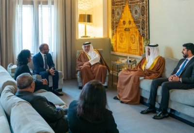 سمو ولي العهد رئيس مجلس الوزراء : مواصلة العمل على فتح آفاق أوسع من التعاون والتنسيق المشترك بين مملكة البحرين وجمهورية المالديف