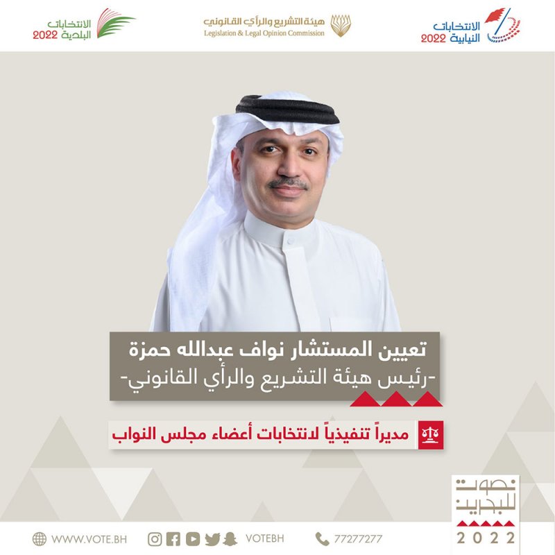 وزير العدل يصدر قراراً بتعيين المستشار نواف حمزة مديراً تنفيذياً لانتخابات أعضاء مجلس النواب
